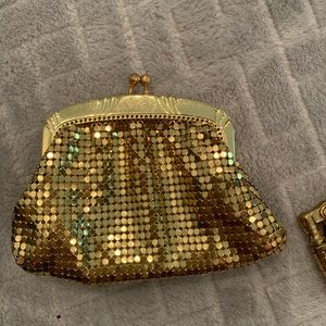 Whiting And Davis gold mesh coin purse